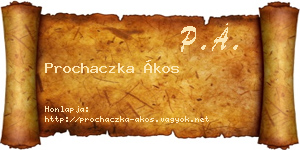 Prochaczka Ákos névjegykártya
